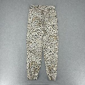 Sundry Womens Cheetah Sweat Pants Loungers Sz 1 US Size Small High Rise Comfort