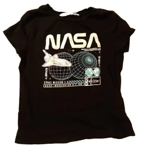 KID'S NASA T-SHIRT H&M 8/10 SPACE SPACESHIP OUTERSPACE GIRL'S BOY'S - Picture 1 of 9