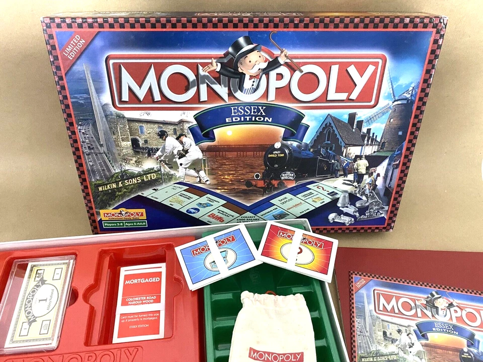 -Monopoly board game Essex themed   2001 Limited  Edition  Complete Vintage - Image 1 of 4