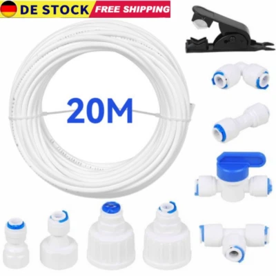 D LIAN DONG 20M Wasserzulaufleitung + Profi Installations SET für SBS Kühlschrank Filter uvm