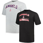 Mens Profile Black Heather Gray Los Angeles Angels Big And Tall T Shirt Combo
