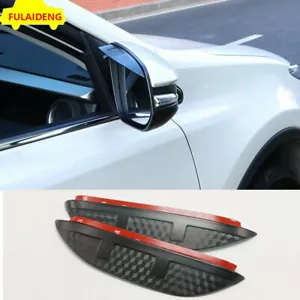 For Toyota RAV4 2014-2018 Rearview Side Mirror Rain Visor Eyebrow Cover Trim 2X - Picture 1 of 7