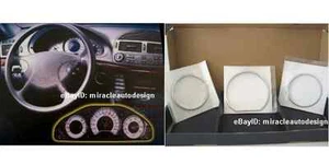 CHROME CLUSTER GAUGE RINGS SET + EMBLEM FOR 2002-2009 MERCEDES BENZ W211 E-CLASS - Picture 1 of 3