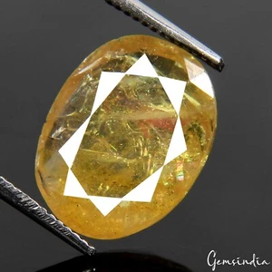 5.30 Cts Natural Ceylon Sapphire Yellow Oval Cut Untreated Certified Gemstone - Picture 1 of 11