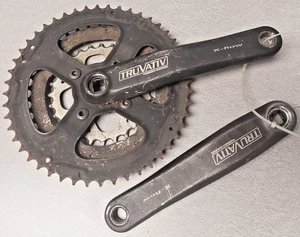 SRAM TruVativ X-Flow Triple Crankset Black 175mm BCD64 48/38/28t MTB USA Shipper - Picture 1 of 7