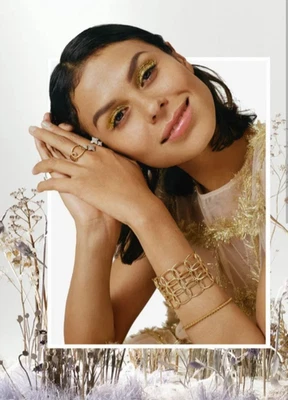 Links of London Ovals Bangle Cuff Bracelet, Silver Yellow Gold size Medium - Image 1 of 4