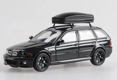 BMW 3er Wagon (E46) + Roof Cargo  - black - Stance Hunters 1:64 - Immagine 1 di 4