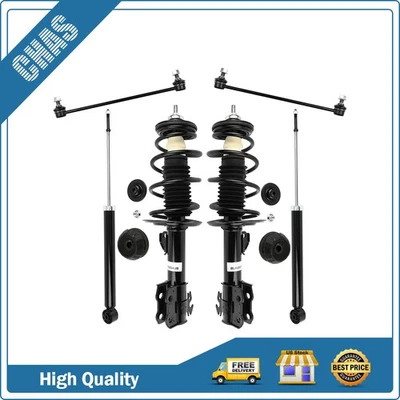 For Toyota Yaris 2007-2012 6pcs Front Rear Shock and Struts Spring Sway Bar Kit - Image 1 of 4