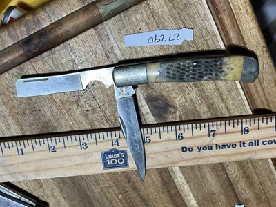 VINTAGE 80s FROST JAPAN LARGE JIM BOWIE BONE TRAPPER II POCKET KNIFE (27289) - Image 1 of 4