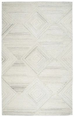 3x5 Rizzy Rugs Ivory Geometric Distressed Faded Door Mat SK333A - Aprx 3' x 5' - Image 1 of 3
