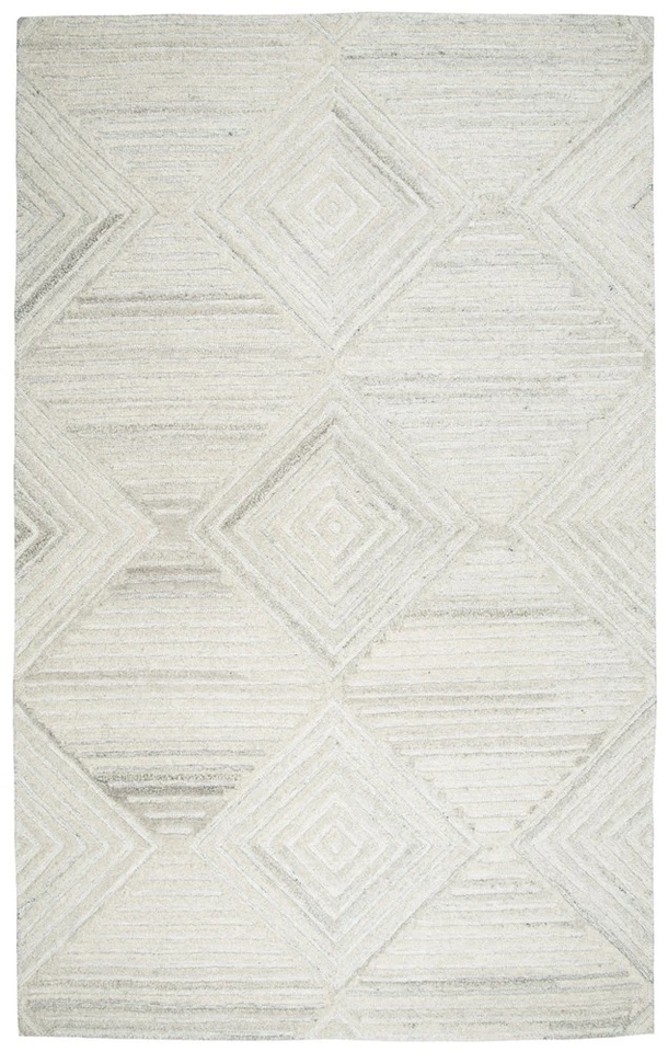 3x5 Rizzy Rugs Ivory Geometric Distressed Faded Door Mat SK333A - Aprx 3' x 5' - Image 1 of 3