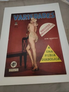 VARIEDADES MAGAZINE AUGUST 1957 JAYNE MANSFIELD COVER VF - Picture 1 of 3