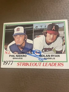 Autographed Nolan Ryan 1978 Strikeout Leader Card  - Picture 1 of 1