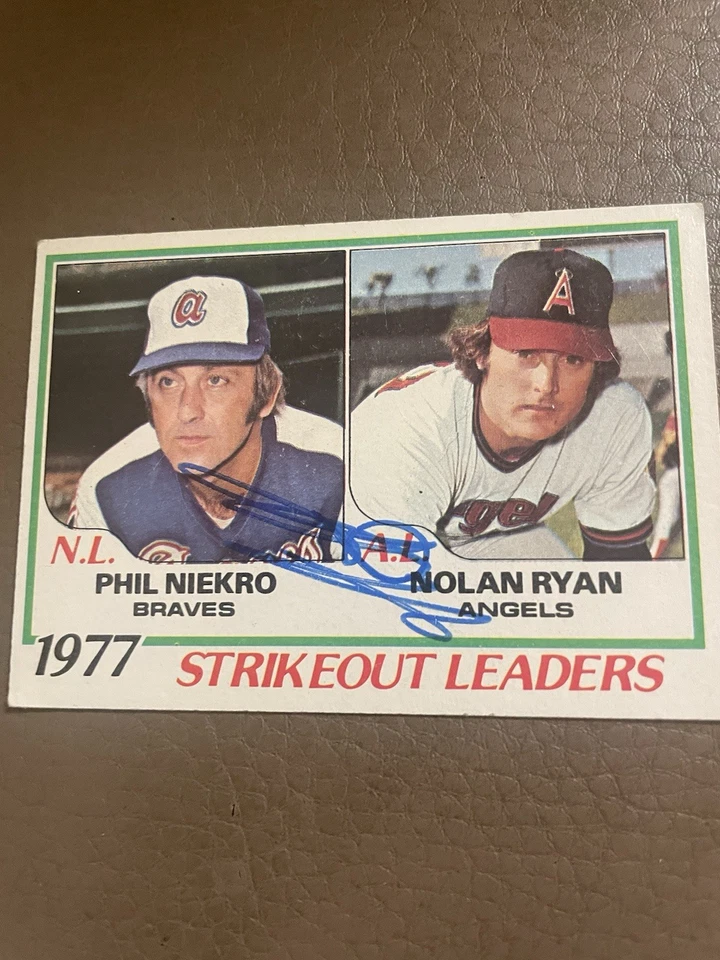 Autographed Nolan Ryan 1978 Strikeout Leader Card  - Image 1 of 1