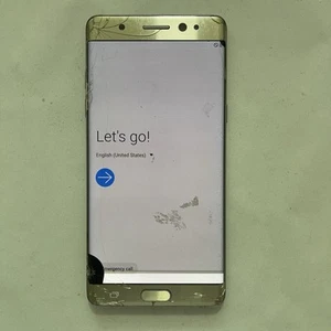 Bad Used Phone For Samsung Galaxy Fe SM-N935 Korean Version Gold - Picture 1 of 12