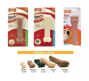 Nylabone Flavored Bones for Dogs Durable Chew Dog Treat Toy Bulk lot Available - Picture 1 of 18