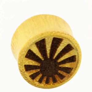8 mm - 16 mm legno Wood Japan Flesh Tunnel Ear Plug piercing orecchio organico 326 - Foto 1 di 1