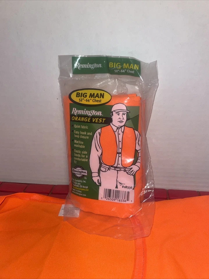 "Chaleco de seguridad Remington Blaze naranja adulto talla 52-64"" pecho y 1 M-L caza" Foto 1 de 3