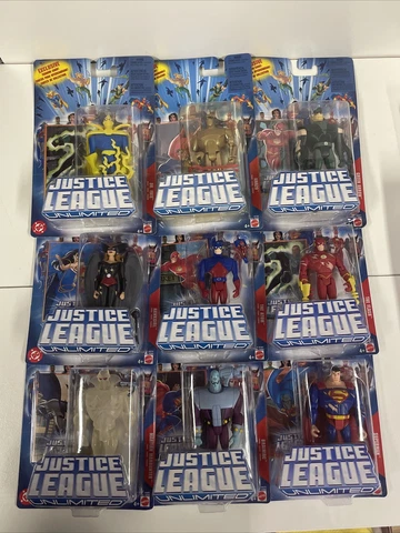 2004 Justice League Unlimited 4” Action Figures Lot x 9 Mattel NEW Cover