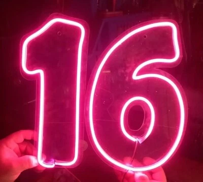 Numeri lampadina a Led Neon per feste compleanni , Prezzo  per 1 numero - Immagine 1 di 2