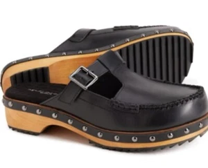 Kelsi Dagger Brooklyn Hold Platform Studded Black Clogs Size 9.5 NIB - Picture 1 of 13