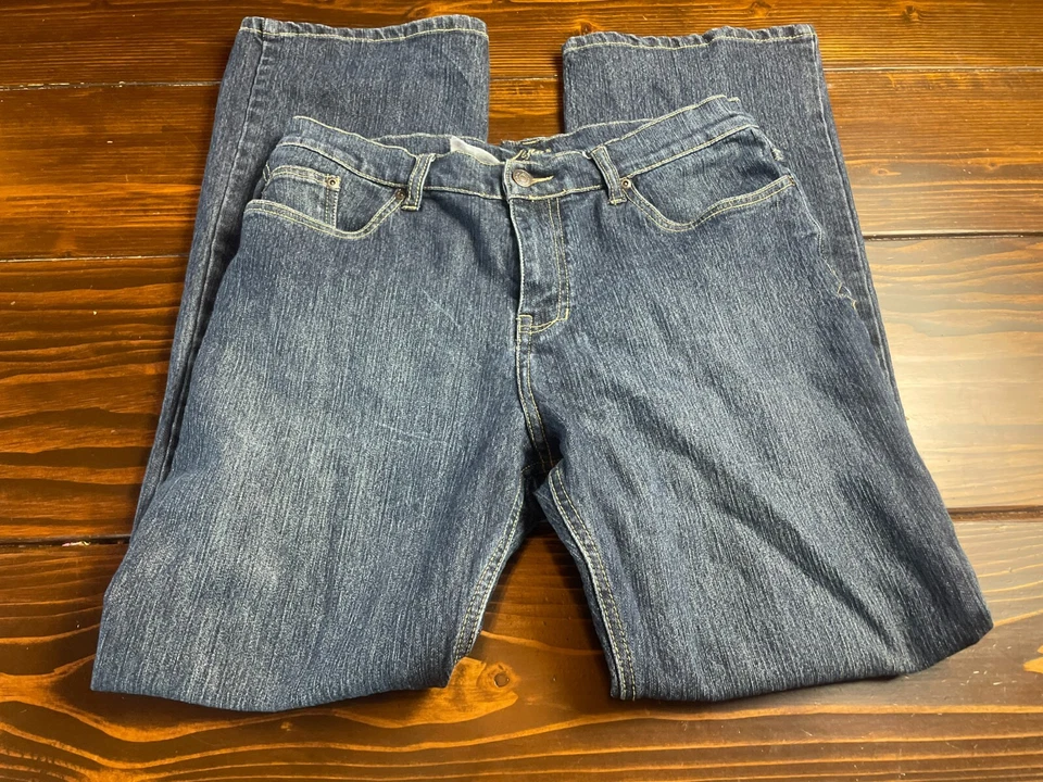 Jeans ZENA, para mujer talla 32x30, azul, denim, pierna recta Foto 1 de 4