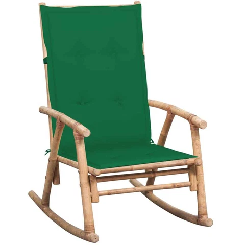 Rocking Chair with cushion Bamboo Cover