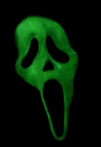 Vintage Scream Ghost Face Mask S9206 Easter Unlimited Fun World Glow In The Dark - Picture 1 of 17
