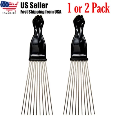 Peluca desenredada cabello trenza 1/2 paquete de 1/2 peine con puño negro para levantar metal Foto 1 de 4