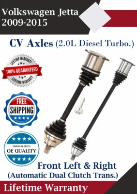 Eixos dianteiros CV para 2009-2015 Volkswagen Jetta automático dupla embreagem Trans. - Imagem 1 de 4