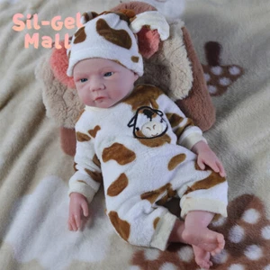 18.5"Drink-Wet System 3kg Full Body Soft Silicone Reborn Baby Doll Handmade Doll - Picture 1 of 10