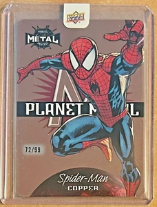 2021 Marvel Metal Spider-Man Planet Metal Copper /99 Upper Deck 19 of 20 SSP - Picture 1 of 2