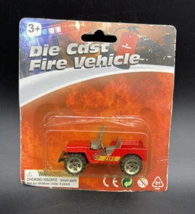 Die Cast Fire Vehicle 1:64 Scale Diecast Fire Emergency Unit Jeep Bright Red - Picture 1 of 7