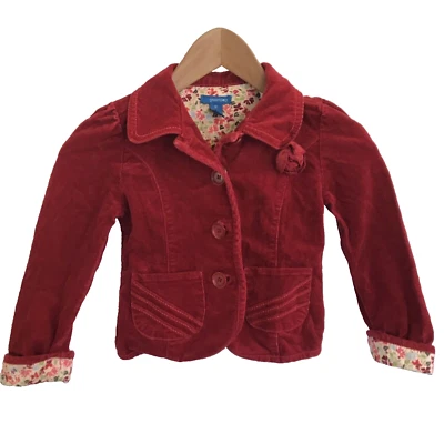 Blazer de veludo Greendog jaqueta terno casaco médio meninas médio 5 vermelho - Imagem 1 de 4