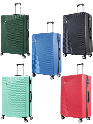 Medium Suitcase 4 Wheel Lightweight Suitcase Hardshell Luggage Travel Case ABS - Image 1 of 4