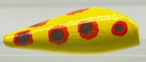 Vintage Handcrafted Wood Plug Fishing Lure Speckled Eyes Antique 2.75” Bass Pike - Picture 1 of 7