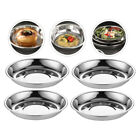  8 Pcs Stainless Steel Disc Cupcake Cases for Baking Bbq Tray Dish