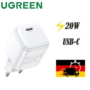 Schnell-Ladegerät Ugreen USB-C QC 4.0 PD 20W Netzteil Charger Netzstecker Weiß - Zdjęcie 1 z 8