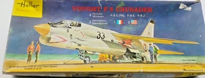 Vintage Heller 1/72 Vought F8 Crusader. Kit 259. Open box,  parts complete. - Picture 1 of 11