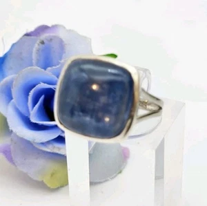 Sterling Silver Blue Moonstone Ring, Size K Fine Quality - Picture 1 of 8