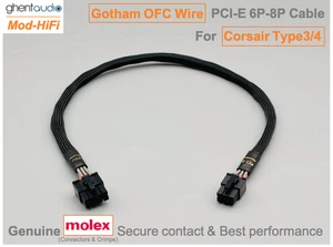 ⚡️HiFi Gotham OFC PCI-E GPU 6P Cable for Corsair Type3/4 AX HX RM RMi RMe RMx... - Picture 1 of 7