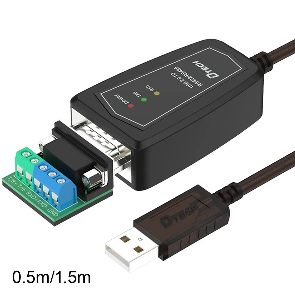 MARKENLOS USB 2.0 auf RS485 RS422 Adapterkabel Dual Chipset Converter für Windows 10 8 7
