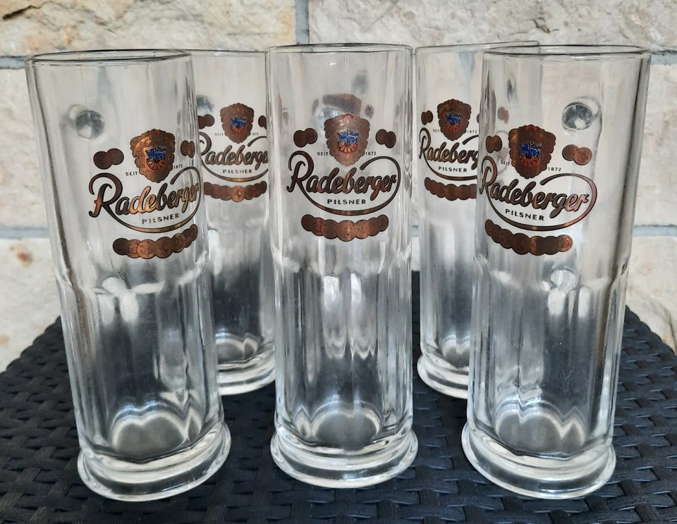 6 x Radeberger Pilsner Bier Glas Seidel 0,3l Henkelkrug seit 1872  - Bild 1 von 1