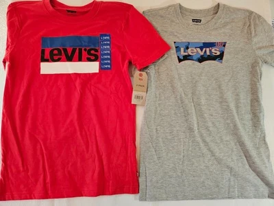 Pack de 2 camisetas Levi's para niños talla L (14/16) rojas/grises o blancas/negras azules/verdes Foto 1 de 3