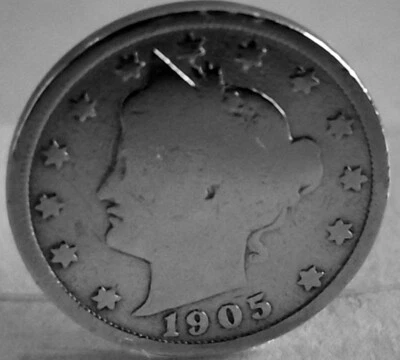 USA-Five Cents-1905-NM-Liberty Nickel-Copper-5C - Image 1 of 4