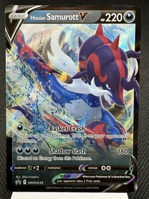 Hisuian Samurott V SWSH239 - Ultra Rare - Sword & Shield Promo Pokemon Card MINT - Image 1 of 3