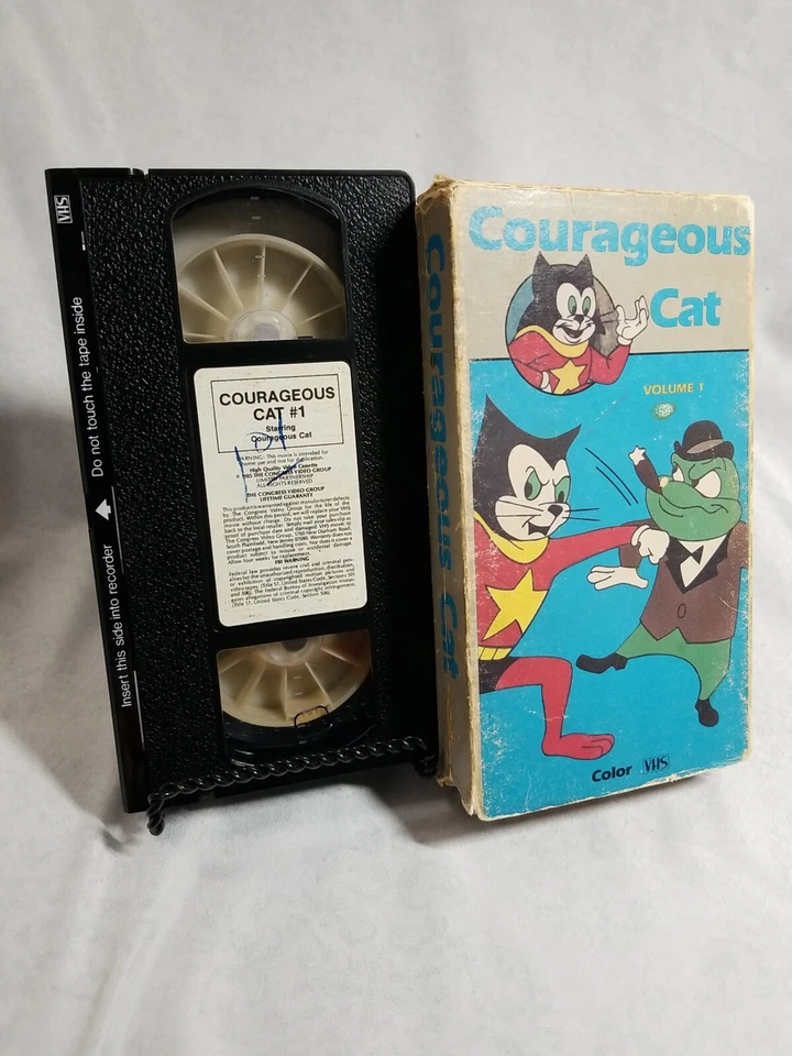 Courageous Cat Cartoon VHS Tape OOP Volume 1  Vintage 1985 HTF - Image 1 of 2