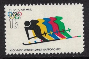 Scott C85- Sapporo Winter Olympics, Skiing- 11c MNH 1972- unused mint AIRMAIL - Picture 1 of 1