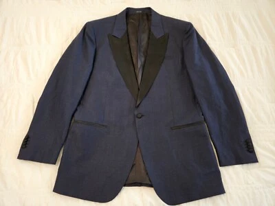 Suitsupply Men's 46R 1 One Button Verona Tuxedo Jacket Wool Linen Blue Vitale - Image 1 of 4