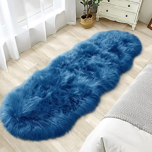 Faux Fur Rug for Bedroom, Fluffy Runner Rugs Soft Sheepskin Rug Sofa Couch Seat - Picture 1 of 8